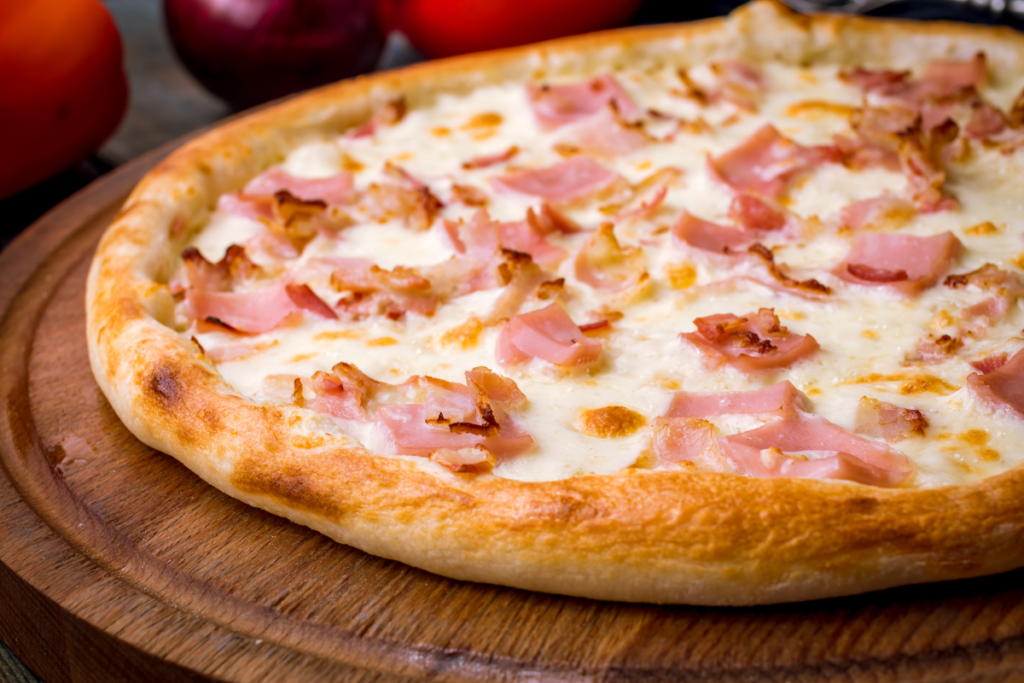 Pizza de Bacon Caseira